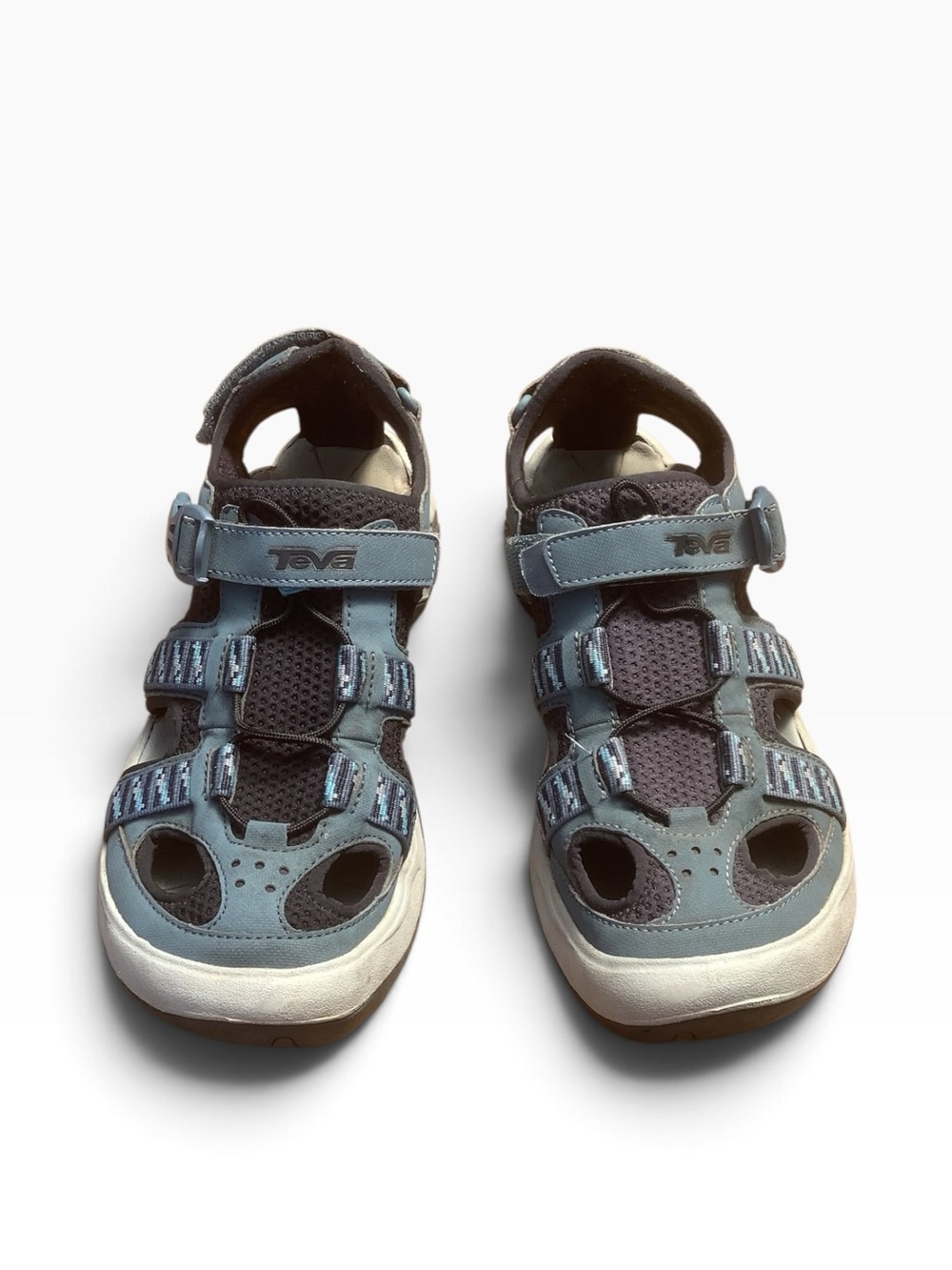 Teva Women’s Omnium Closed Toe Sport Hiking Sandals Blue Gray Size 10.5